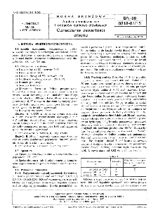 Analiza chemiczna rud i odpadów cynkowo-ołowiowych - Oznaczanie zawartości arsenu BN-86/0818-01/15