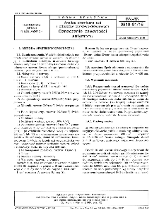 Analiza chemiczna rud i odpadów cynkowo-ołowiowych - Oznaczanie zawartości antymonu BN-86/0818-01/16