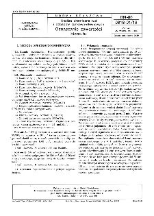 Analiza chemiczna rud i odpadów cynkowo-ołowiowych - Oznaczanie zawartości bizmutu BN-86/0818-01/18