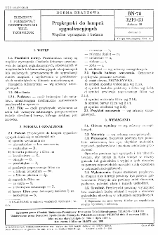 Przykrywki do lampek sygnalizacyjnych - Wspólne wymagania i badania BN-78/3219-03 Arkusz 00