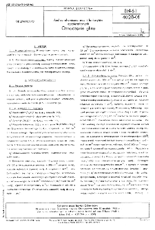Analiza chemiczna mas i lunkerytów egzotermicznych - Oznaczanie glinu BN-67/4028-01