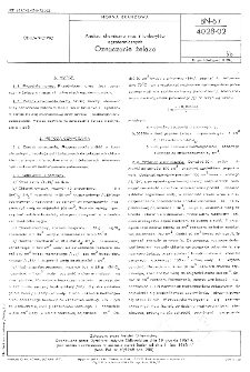 Analiza chemiczna mas i lunkerytów egzotermicznych - Oznaczanie żelaza BN-67/4028-02