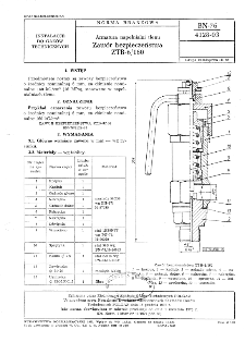 Armatura napełnialni tlenu - Zawór bezpieczeństwa ZTB-6/160 BN-76/4128-03