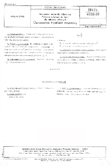 Pomocnicze materiały odlewnicze - Pokrycia ochronne do kokil dla odlewów żeliwnych - Oznaczanie trwałości zawiesiny BN-75/4028-09
