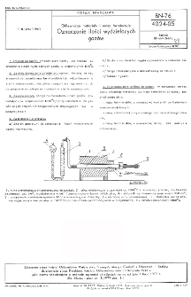 Odlewnicze materiały i masy formierskie - Oznaczanie ilości wydzielonych gazów BN-76/4024-05