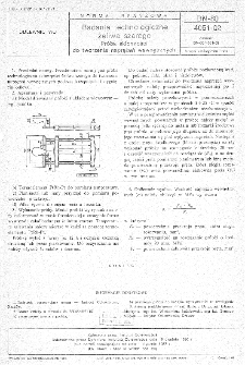 Badania technologiczne żeliwa szarego - Próba skłonności do tworzenia naprężeń wewnętrznych BN-80/4051-02