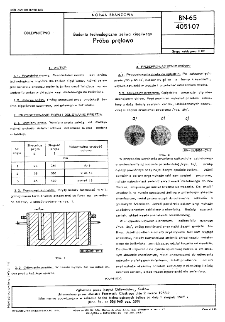 Badania technologiczne żeliwa ciągliwego - Próba prętowa BN-65/4051-07