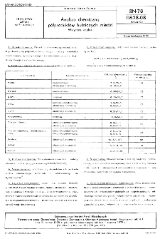 Analiza chemiczna półproduktów hutniczych miedzi - Wytyczne ogólne BN-78/0828-08 Arkusz 00