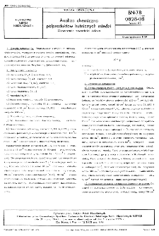 Analiza chemiczna półproduktów hutniczych miedzi - Oznaczanie zawartości żelaza BN-78/0828-08 Arkusz 02.