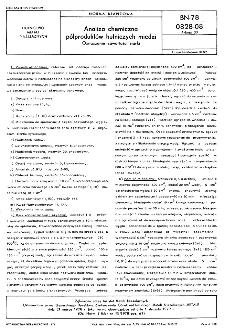 Analiza chemiczna półproduktów hutniczych miedzi - Oznaczanie zawartości siarki BN-78/0828-08 Arkusz 03.