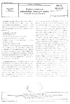 Analiza chemiczna półproduktów hutniczych miedzi - Oznaczanie zawartości krzemionki BN-78/0828-08 Arkusz 06.