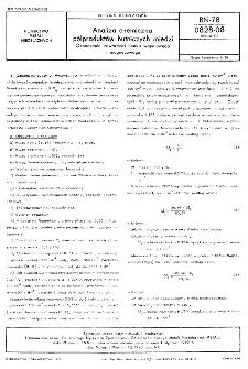 Analiza chemiczna półproduktów hutniczych miedzi - Oznaczanie zawartości tlenku wapniowego i magnezowego BN-78/0828-08 Arkusz 08.