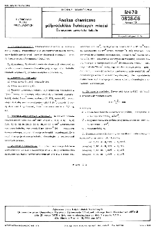 Analiza chemiczna półproduktów hutniczych miedzi - Oznaczanie zawartości kobaltu BN-78/0828-08 Arkusz 10.
