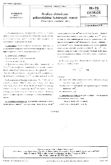 Analiza chemiczna półproduktów hutniczych miedzi - Oznaczanie zawartości niklu BN-78/0828-08 Arkusz 11.