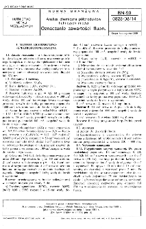 Analiza chemiczna półproduktów hutniczych miedzi - Oznaczanie zawartości fluoru BN-90/0828-08/14