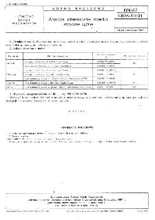 Analiza chemiczna miedzi - Wytyczne ogólne BN-87/0828-10/01
