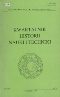 Kwartalnik Historii Nauki i Techniki R. 42 nr 3-4/1997