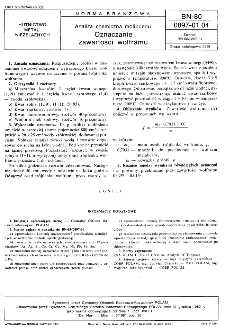 Analiza chemiczna molibdenu - Oznaczanie zawartości wolframu BN-80/0897-01.04