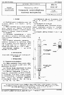 Termometry szklane - Termometr meteorologiczny rtęciowy maksymalny BN-76/5531-07