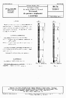 Termometry szklane do badania przetworów naftowych - Termometr do pomiaru ciągliwości i penetracji BN-76/5531-11
