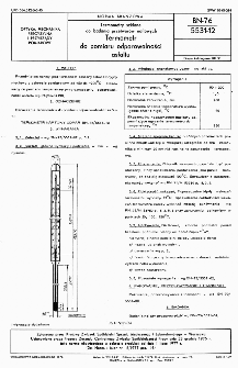 Termometry szklane do badania przetworów naftowych - Termometr do pomiaru odparowalności asfaltu BN-76/5531-12