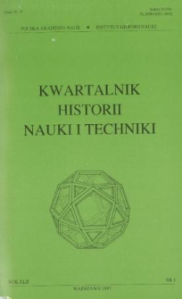 Kwartalnik Historii Nauki i Techniki R. 42 nr 1/1997