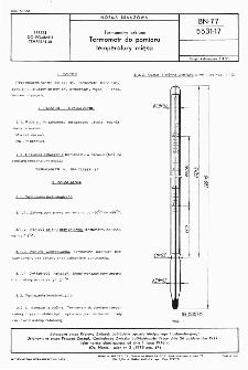 Termometry szklane - Termometr do pomiaru temperatury mięsa BN-77/5531-17