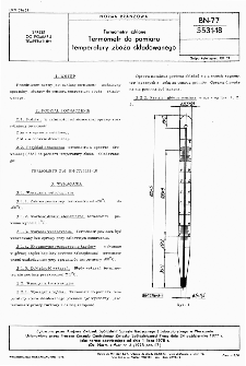Termometry szklane - Termometr do pomiaru temperatury zboża składowanego BN-77/5531-18