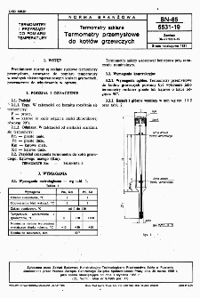 Termometry szklane - Termometry przemysłowe do kotłów grzewczych BN-85/5531-19