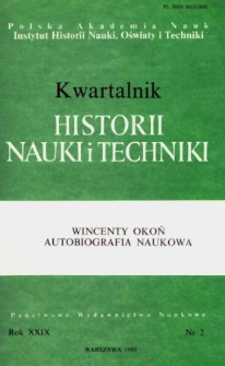 Kwartalnik Historii Nauki i Techniki R. 34 nr 2/1989
