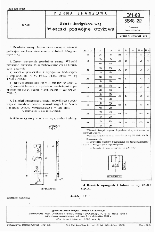 Układy dźwigniowe wag - Wieszaki podwójne krzyżowe BN-89/5548-22