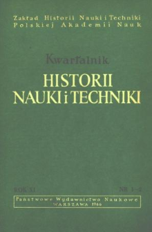 Kwartalnik Historii Nauki i Techniki R. 11 nr 1-2/1966