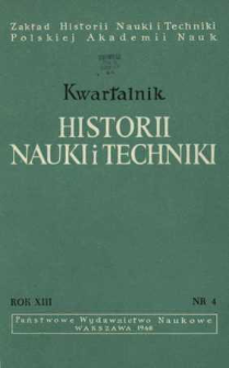 Kwartalnik Historii Nauki i Techniki R. 13 nr 4/1968