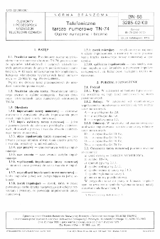 Telefoniczne tarcze numerowe TN-74 - Ogólne wymagania i badania BN-88/3285-02/00