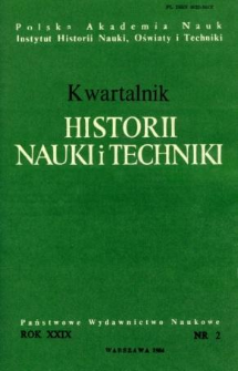 Kwartalnik Historii Nauki i Techniki R. 29 nr 2/1984