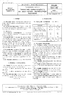 Termometry szklane - Termometr meteorologiczny do psychrometru aspiracyjnego Assmanna BN-88/5531-09