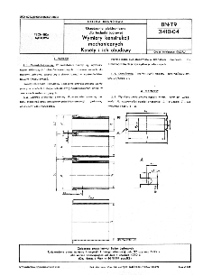 Urządzenia elektroniczne dla techniki jądrowej - Wymiary konstrukcji mechanicznych - Kasety i ich obudowy BN-79/3410-04