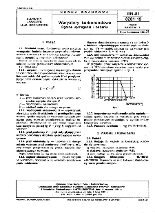 Warystory karborundowe - Ogólne wymagania i badania BN-81/3281-18