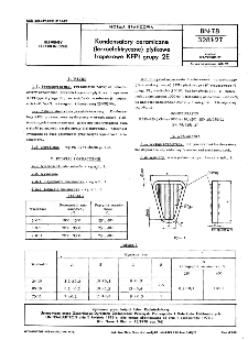 Kondensatory ceramiczne (ferroelektryczne) plytkowe trapezowe KFPf grupy 2E BN-78/3281-27