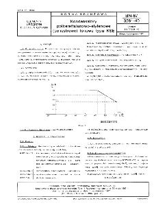 Kondensatory politereftalanowo-etylenowe (poliestrowe) foliowe typu KSE BN-87/3281-40