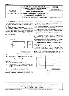Termistory o ujemnym temperaturowym współczynniku rezystancji - Metody pomiaru parametrów - Pomiar rezystancji termistora Rt i rezystancji grzejnika Rg termistora pośrednio grzanego BN-86/3375-56/02