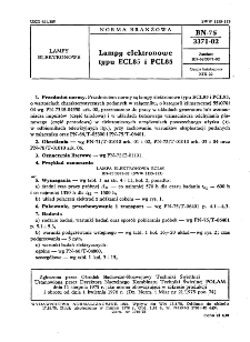 Lampy elektronowe typu ECL85 i PCL85 BN-75/3271-02