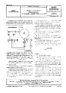 Elementy optoelektroniczne - Fotorezystory - Metody pomiaru rozkładu widmowego czułości BN-83/3375-02.03