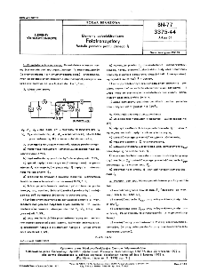 Elementy optoelektroniczne - Fototranzystory - Metody pomiaru prądu jasnego IL BN-77/3375-44 Arkusz 01