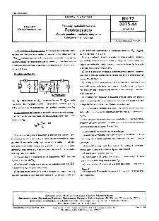 Elementy optoelektroniczne - Fototranzystory - Metoda pomiaru napięcia nasycenia - kolektor-emiter UCE sat BN-77/3375-44 Arkusz 04