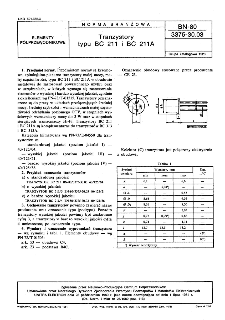 Tranzystory typu BC 211 i BC 211A BN-80/3375-30.03