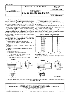 Tranzystory typu BC 307, BC 308, BC 309 BN-87/3375-30/08