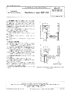 Stabilistory typu BZP 650 BN-87/3375-36/02