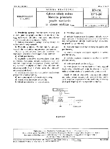 Cyfrowe układy scalone - Metoda pomiaru prądu zasilania w stanie niskim ICCL BN-74/3375-24 Arkusz 01