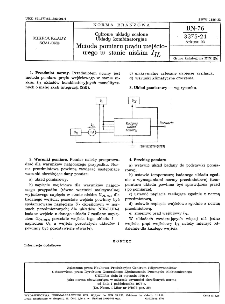 Cyfrowe układy scalone - Układy kombinatoryjne - Metoda pomiaru prądu wejściowego w stanie niskim IIL BN-76/3375-24 Arkusz 03